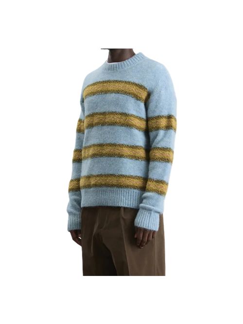 JACQUARD WOOL master SWEATER DRIES VAN NOTEN | 262-021236-4755514 LIGHT BLUE